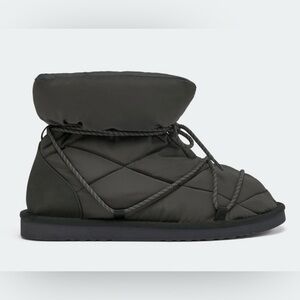 Fabletics Dark Gray Women’s 8 Cozy Quilted Puffer Ankle Boot warm winter outdoor